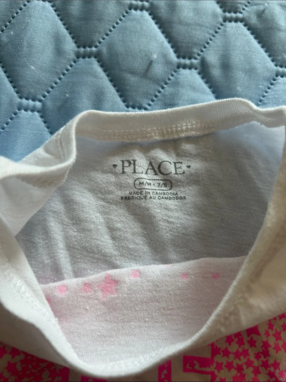 The Children's Place White Tee with Rainbow Starburst Text